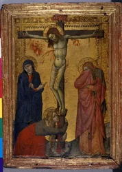 Cristo na cruz com Maria, João e Maria Madalena, c.137080 (têmpera sobre madeira)